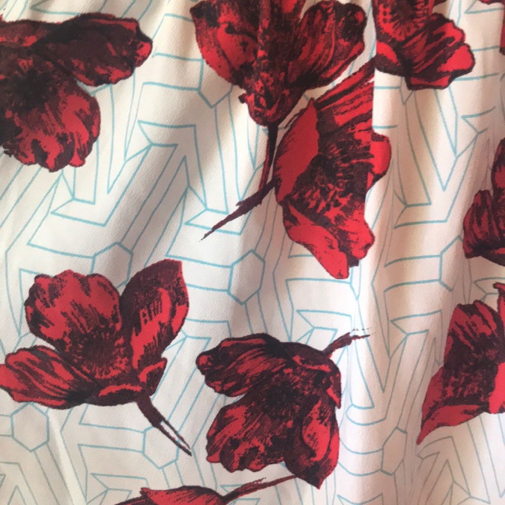 NWT Kensie Black Lace and Red Poppy Dress, Size XS - Picture 4 of 4